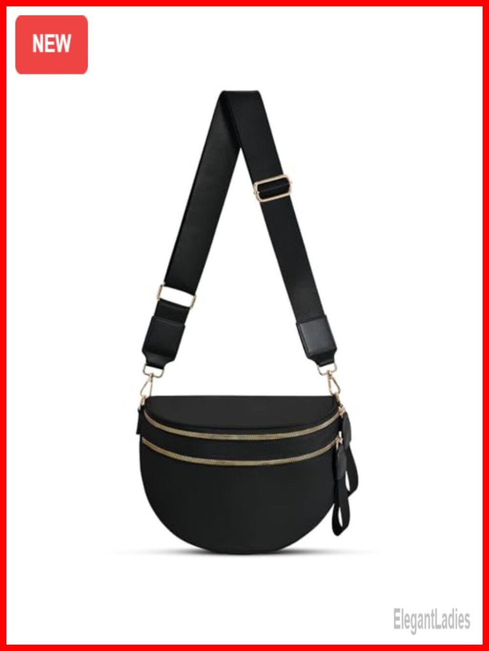 Nylon Checkered Crossbody Bum Bag Large Fanny Pack Adjustable Strap